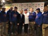 L to R: Duffy Dyer, Ed Kranepool, Art Shamsky, Bob Duff, Stew Leonard, Jr., Ron Swoboda, Cleon Jones and Jim McAndrew.