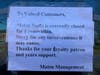 A sign posted to the door of Matsu Sushi in Westport on April 3, 2019 says the restaurant is closed for a renovation.