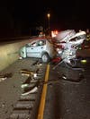 The Norwalk Fire Department responded to a single-car accident on I-95 in Norwalk on Wednesday, April 24, 2019.