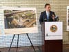 First Selectman Peter Tesei unveils reveals plans for a redevelopment of the Greenwich Transportation Center.
