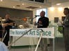 Mayor Harry Rilling speaks during a ribbon cutting ceremony held Friday at the Norwalk Art Space on West Avenue.