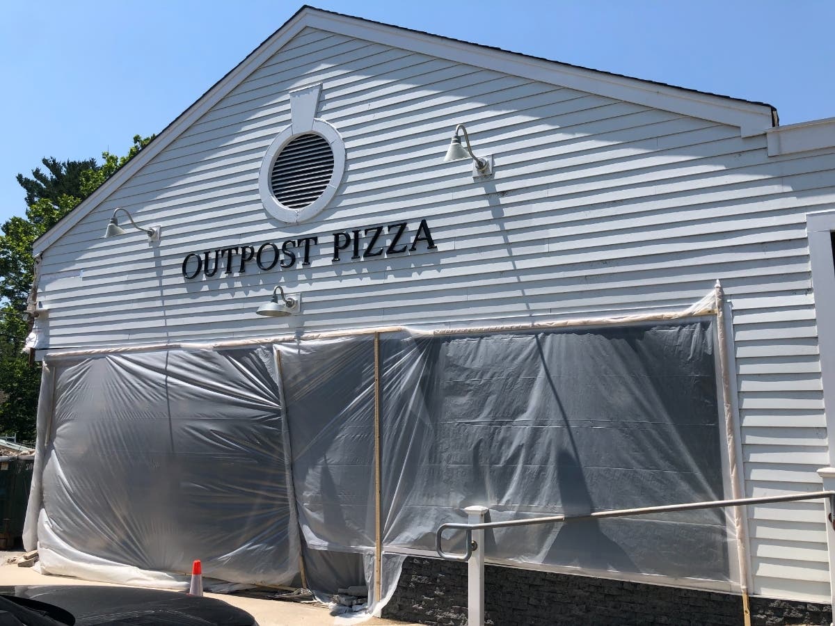 Outpost Pizza, located on Main Avenue in Westport, will be closed for at least two weeks due to significant damage to the building as a result of a motor vehicle accident early Sunday morning, according to police.