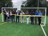 Mayor Harry Rilling and members of the community officially cut the ribbon on the recently completed West Rocks School Soccer Complex on Thursday.
