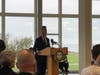 Gov. Ned Lamont speaks during the state's annual 9/11 memorial ceremony Thursday at Sherwood Island State Park in Westport.