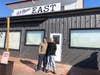 BJ Lawless and Keith Torpey stand in front of an under construction BJ Ryan's East on Jan.27, 2022, in East Norwalk.