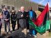 Mayor Harry Rilling speaks during a Pan-African flag-raising ceremony Tuesday afternoon in Norwalk.