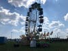 A ferris wheel set up Wednesday afternoon for the Norwalk Oyster Festival, scheduled to take place Sept. 8-10, at Veterans Memorial Park and Marina.