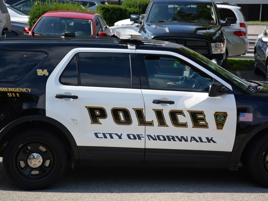 A car crashed into The Paper Store in Norwalk after a driver accelerated into the store's window Thursday afternoon, according to police.