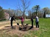 First Selectman Vicki Tesoro and others gather for an Arbor Day tree planting ceremony at the Tashua Knolls Recreation Area in Trumbull on April 24, 2026.