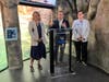 Senator Bob Duff and state representatives Lucy Dathan and Dominique Johnson offer remarks during a ribbon cutting ceremony on June 11, 2026, at the Maritime Aquarium in Norwalk.