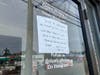 A sign posted to the front door of Dippin' Chicken at 236 East Avenue in East Norwalk on Sept. 17, 2026.