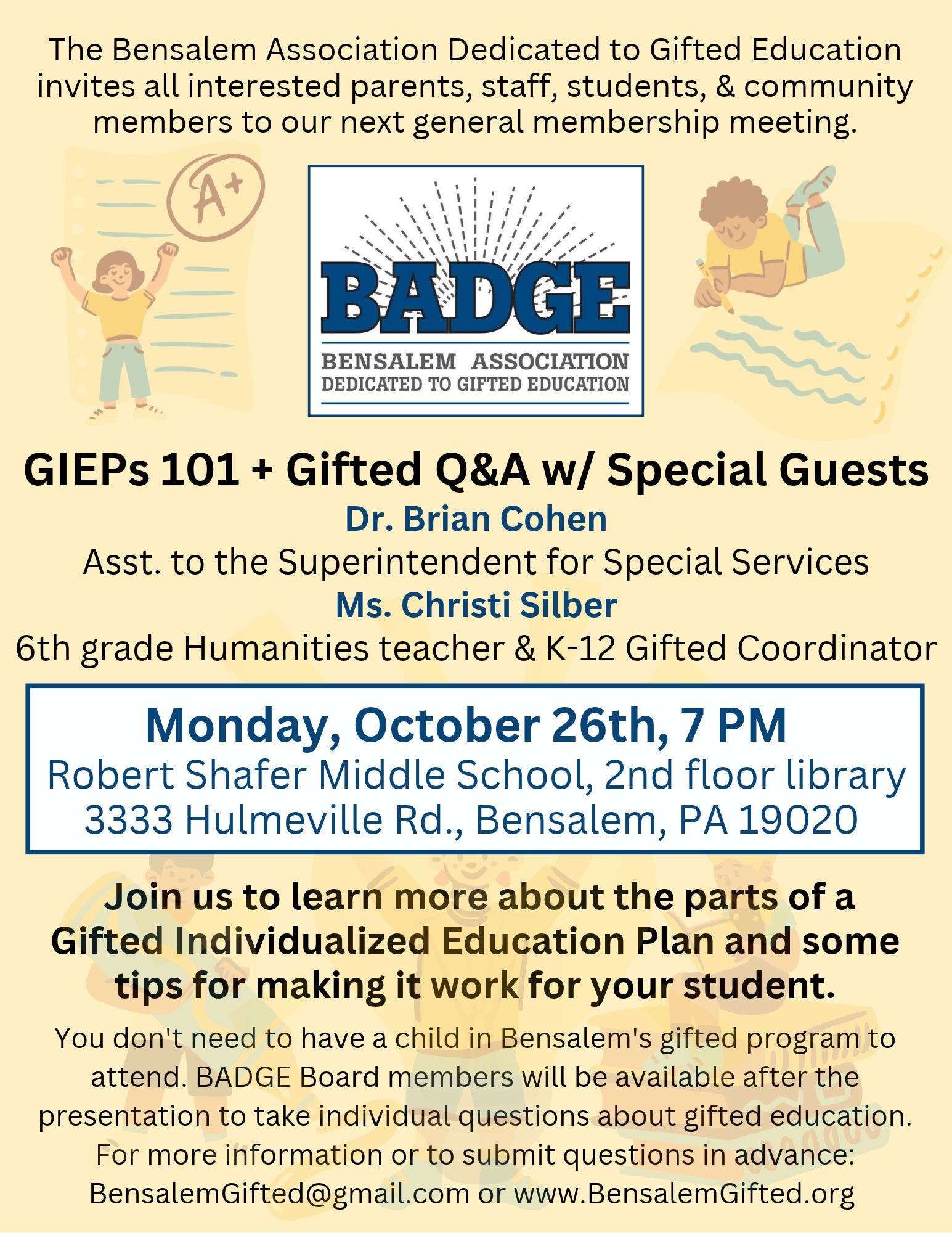 GIEPs 101 and Gifted Q + A