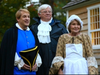 Executive Director Tom Zoubek, Dan Burke, and Chris Varner in costume during Hauntings and History at Hoyt-Barnum