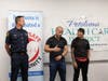 Left to right: Petaluma Fire Department Assistant Chief, Jeff Schach, David Cassetta and Angelica Rivas