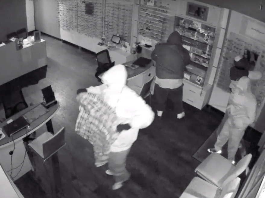 Authorities reached out to the public Wednesday for help in identifying four thieves who broke into Pack and Bianes Vision Care Optometry in Chula Vista last month and stole more than $100,000 worth of merchandise.