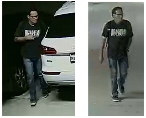 Authorities reached out to the public Tuesday for help in identifying a thief who broke into three vehicles at a Mission Valley parking garage just over a month ago.