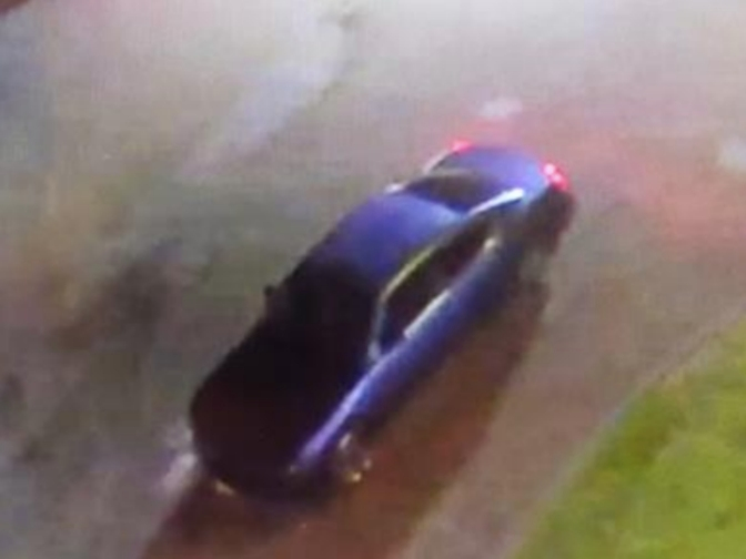 A picture taken from surveillance footage of what police believe to be the suspect's vehicle.