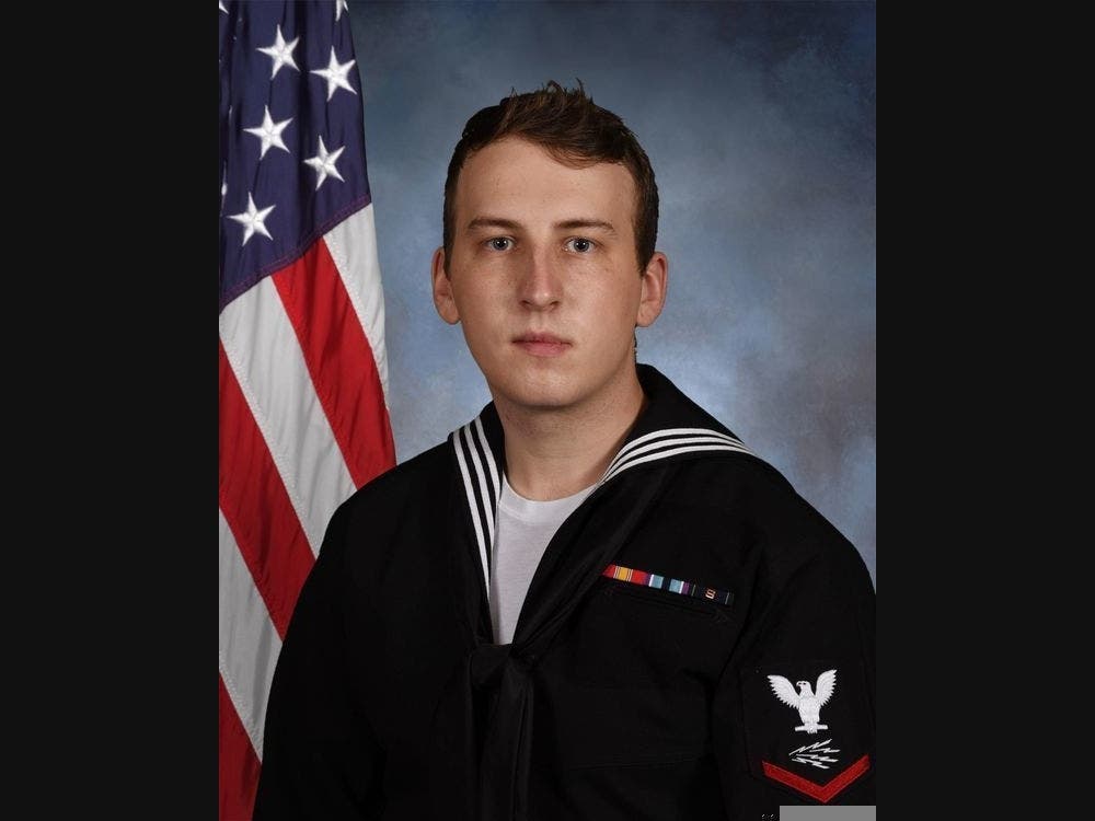 U.S. Navy file photo of Information Systems Technician 2nd Class Darren Collins.