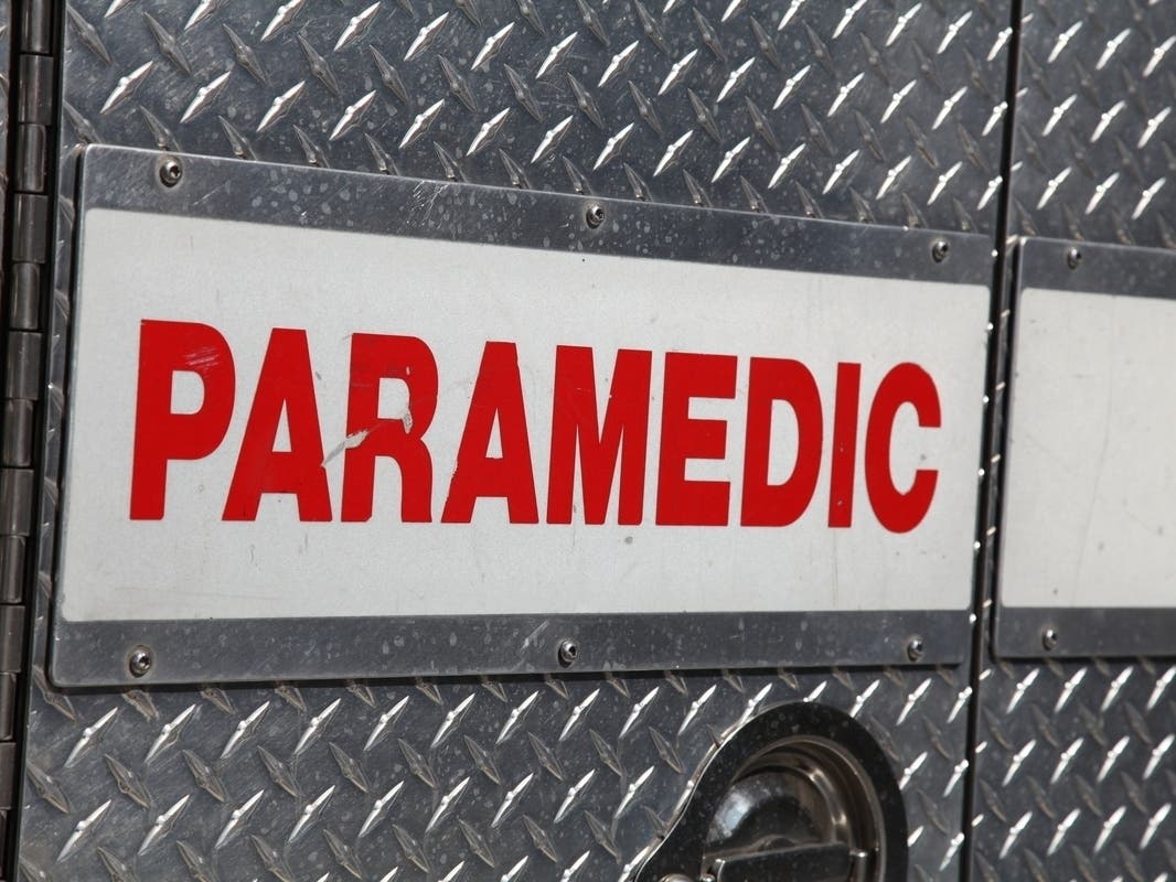 The motorcyclist was rushed to a hospital.