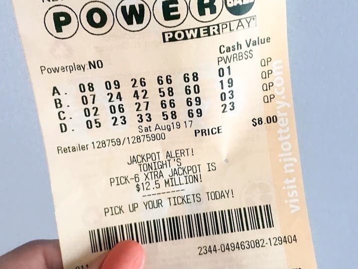There were no tickets sold with all six numbers in Saturday evening's drawing of the multi-state Powerball lottery, pushing the estimated jackpot for Monday's drawing to $389 million.