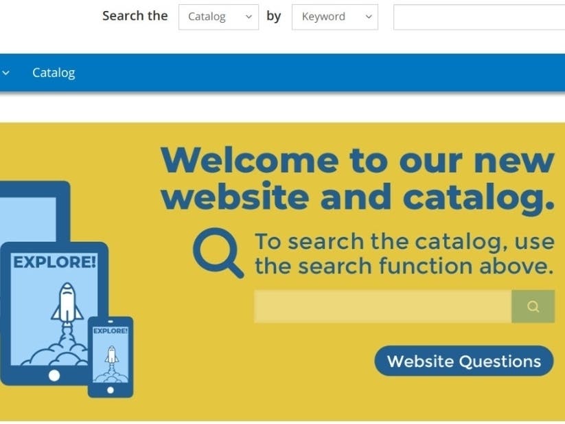 The library's website has been updated for the first time in about 20 years.