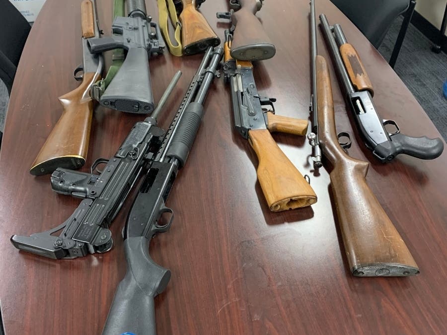 This is the arsenal the sheriff's office says it confiscated from Parrish.