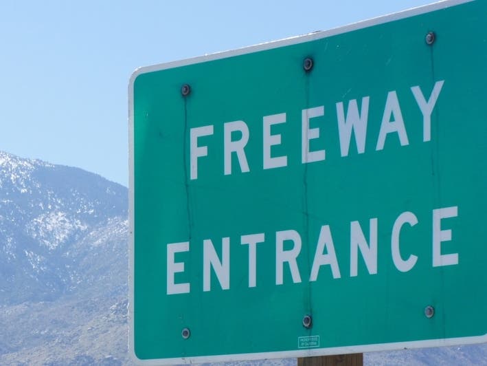 The southbound lane is still under construction.