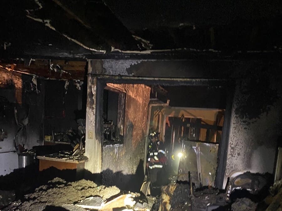 One person has died as a result of this house fire.