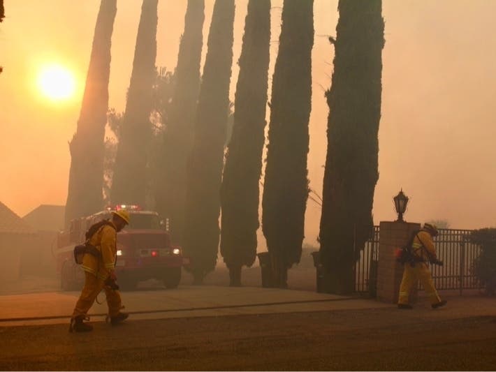 California wildfire smoke drifts far from the point of origin.