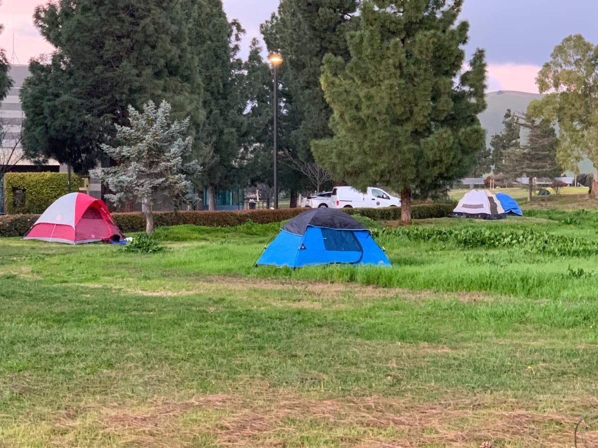 This is right next to the public library in Fremont, CA. After being away from Fremont for seven long years, I am seeing a dramatic increase of unhoused persons. 