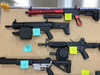 Rifles recovered by Richmond Police Officers during a warrant search of a residence in the 1200 block of Sanderling Island in Richmond, Calif., on June 28, 2023. 