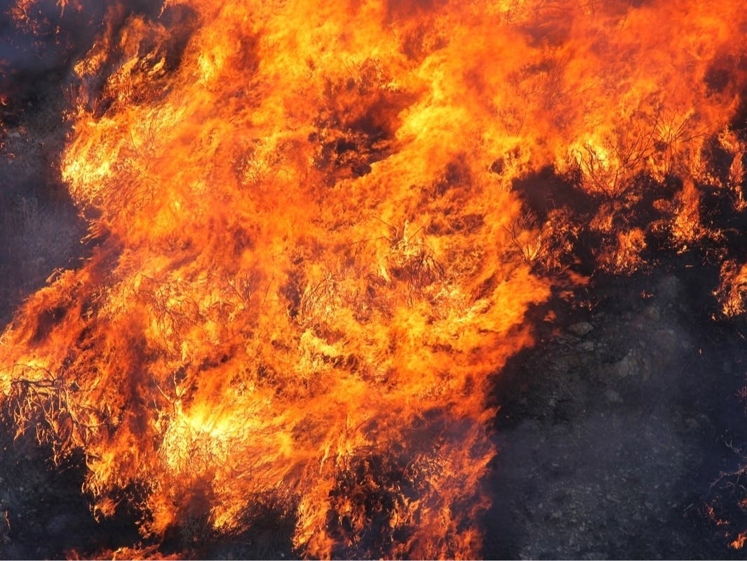 One person was burned in a fire that displaced seven people in the Bayview district Saturday night, San Francisco firefighters said.