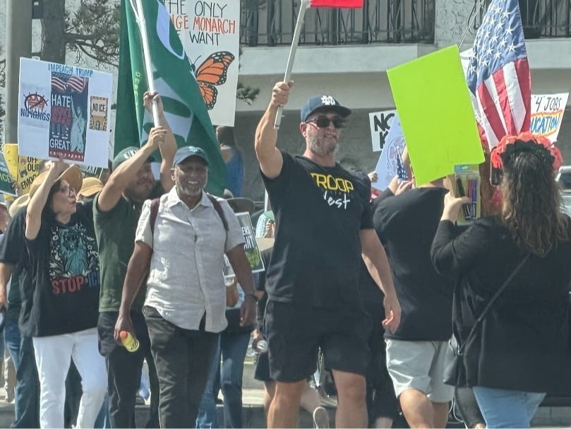 Protestors in Orange County.