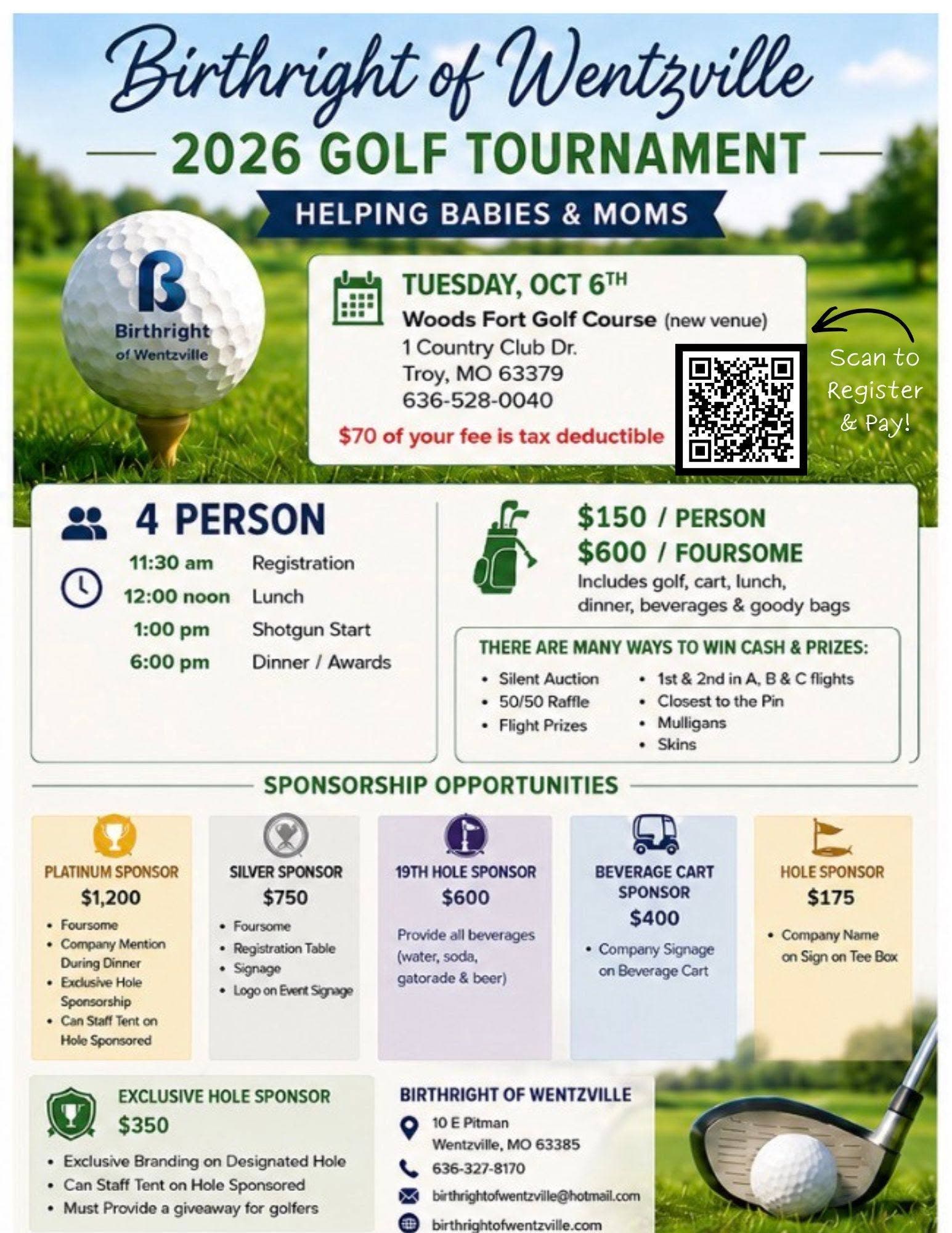 Birthright Of Wentzville 2026 Golf Tournament