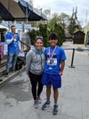 Teacher Colleen Partenope with First Place Winner Rafael Albarran