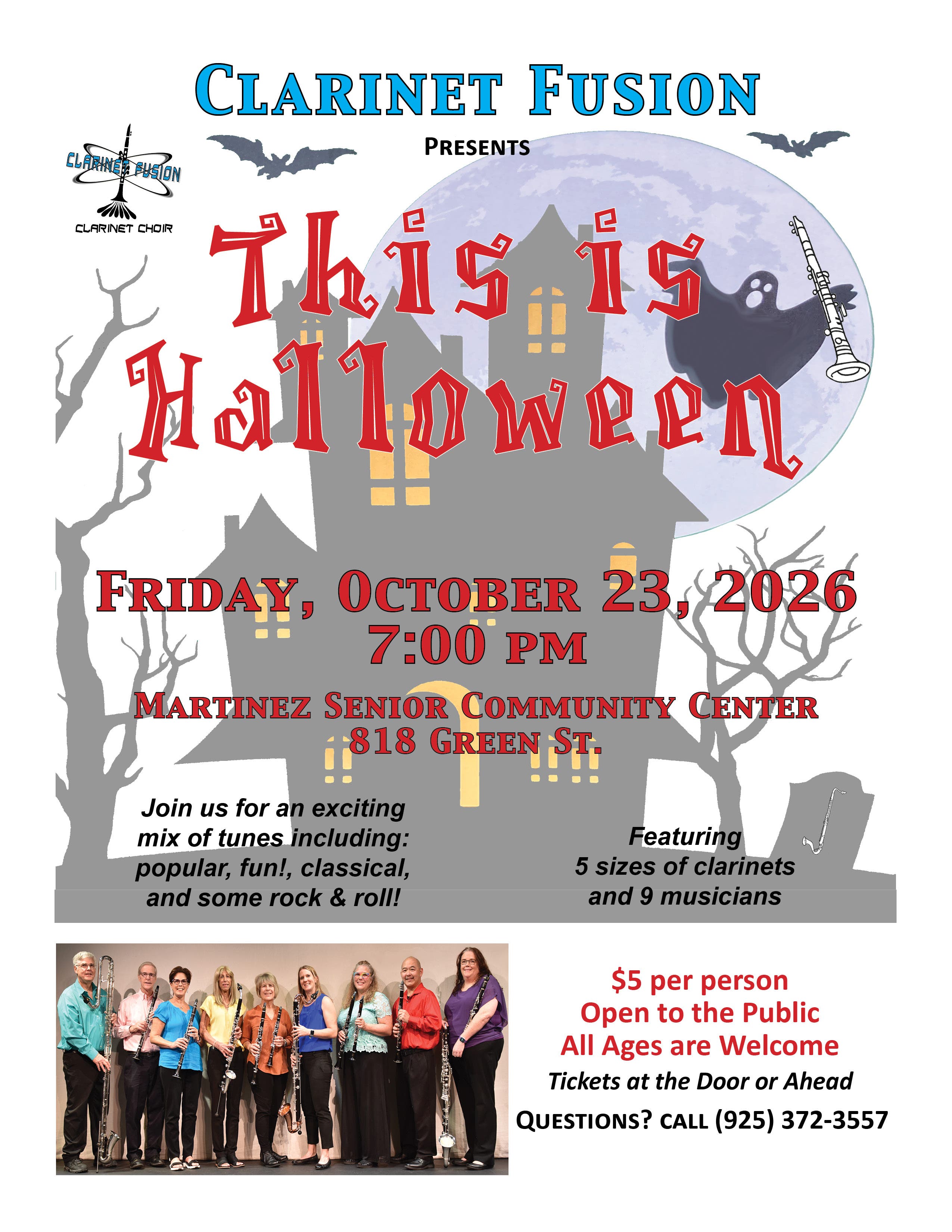 CLARINET FUSION This is Halloween Concert 2026: Martinez