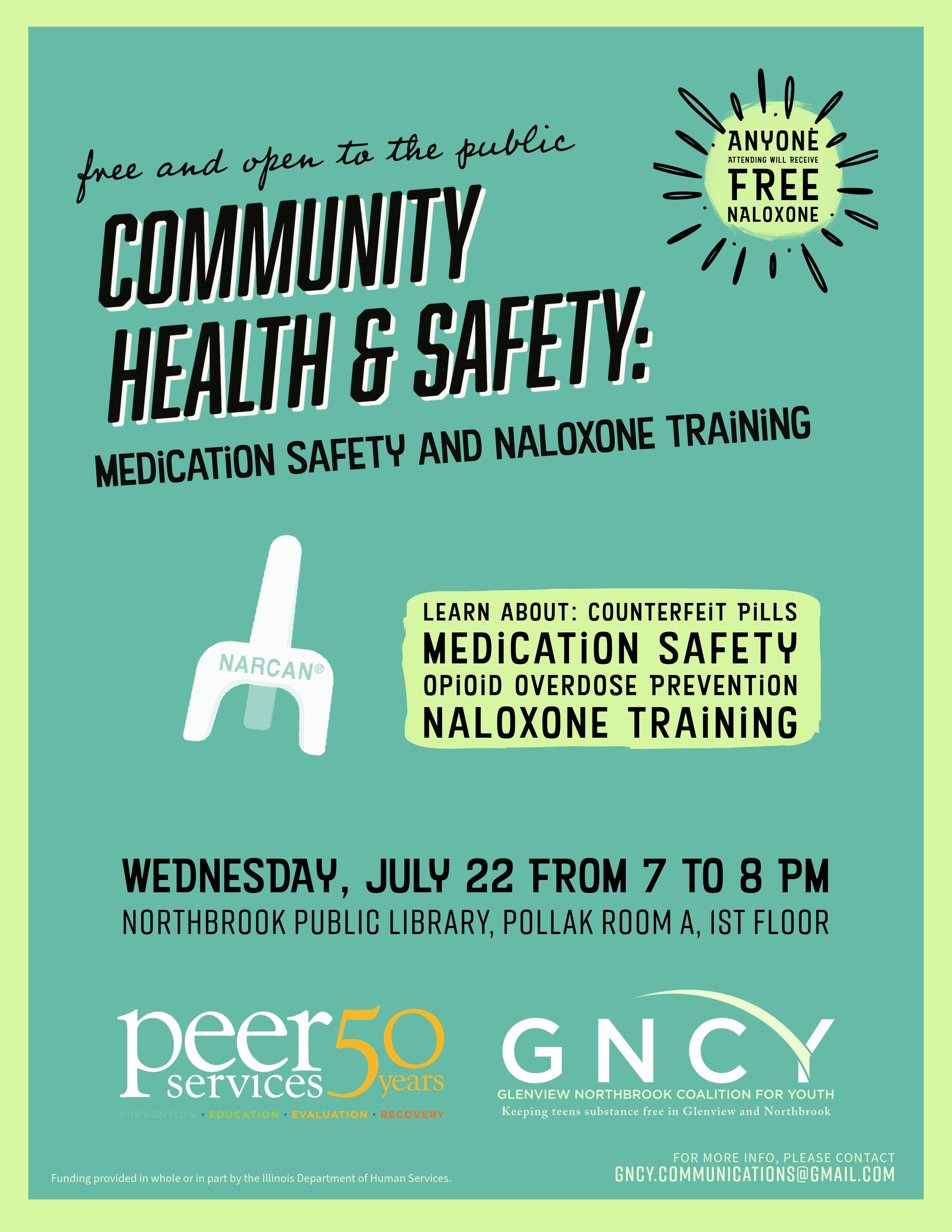 Community Health & Safety: Medication Safety and Naloxone Training