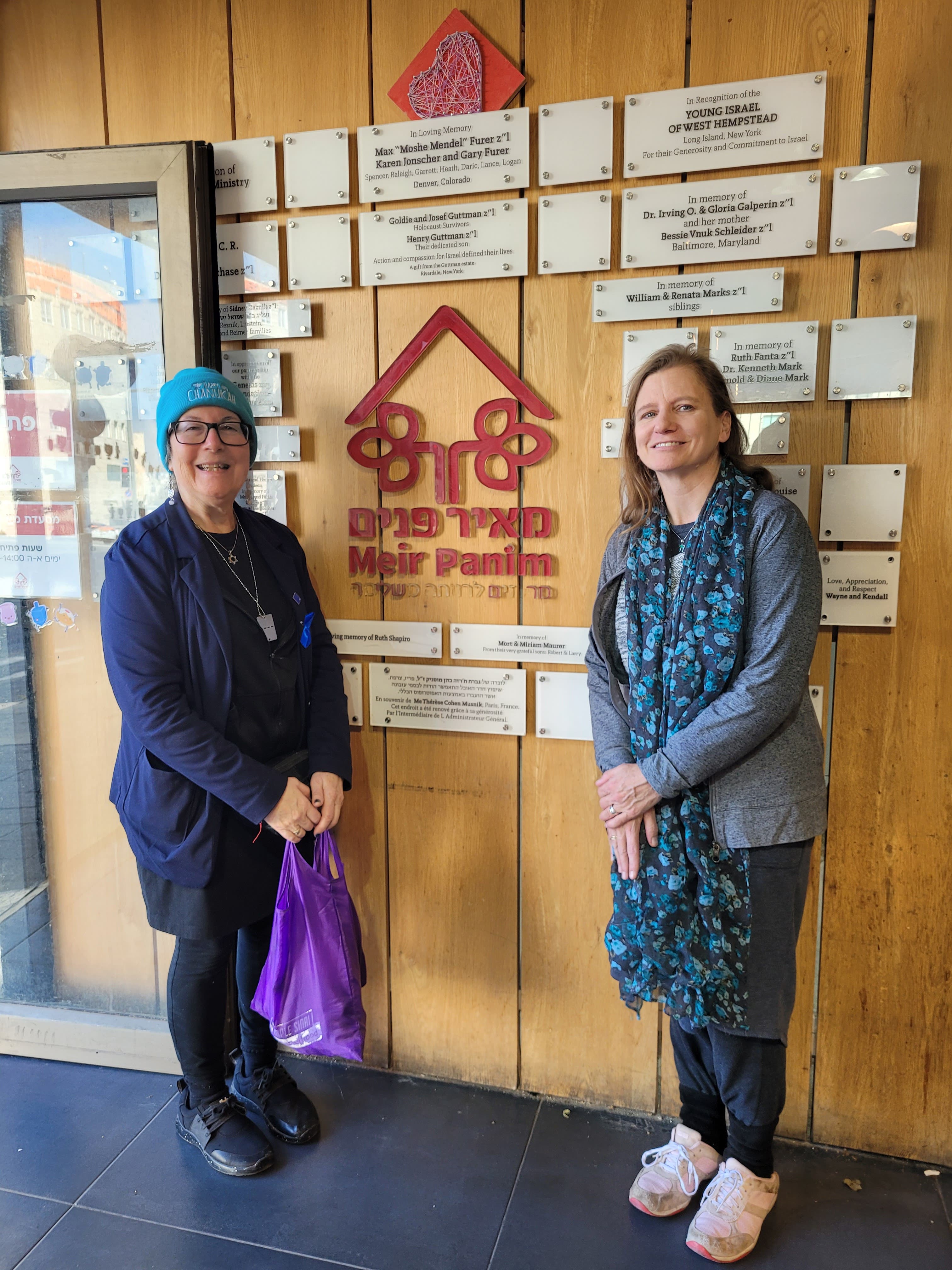 Allysa and myself as volunteers at Meir Panim