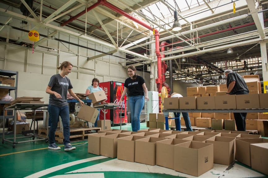 United Way volunteers at Focus Hope
