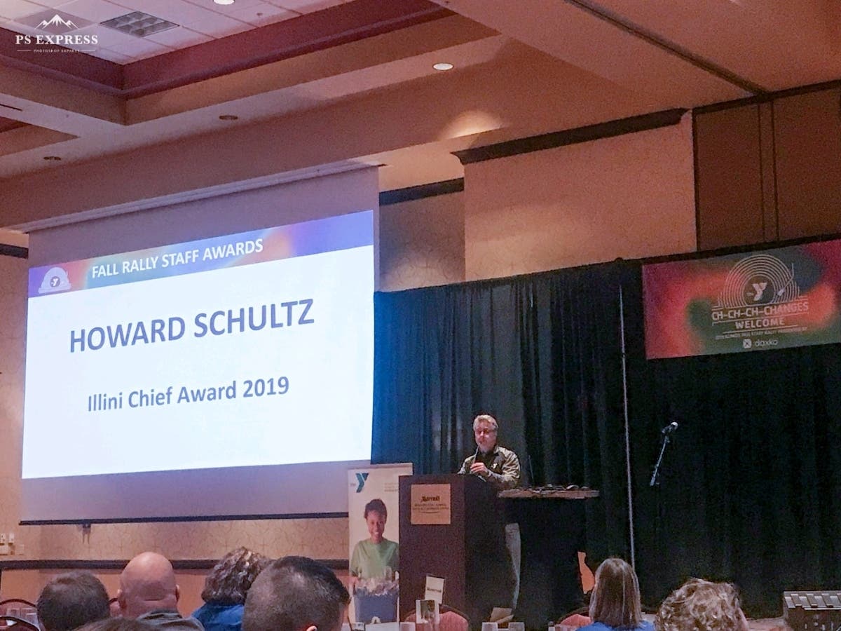: Howard Schultz, President/CEO of the North Suburban YMCA was honored with the 2019 Illini Chief Club Award for extraordinary leadership by the Illinois State YMCA Alliance.