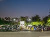 A parking lot view of the sold-out Drive-in Movie night at the North Suburban YMCA in Northbrook.