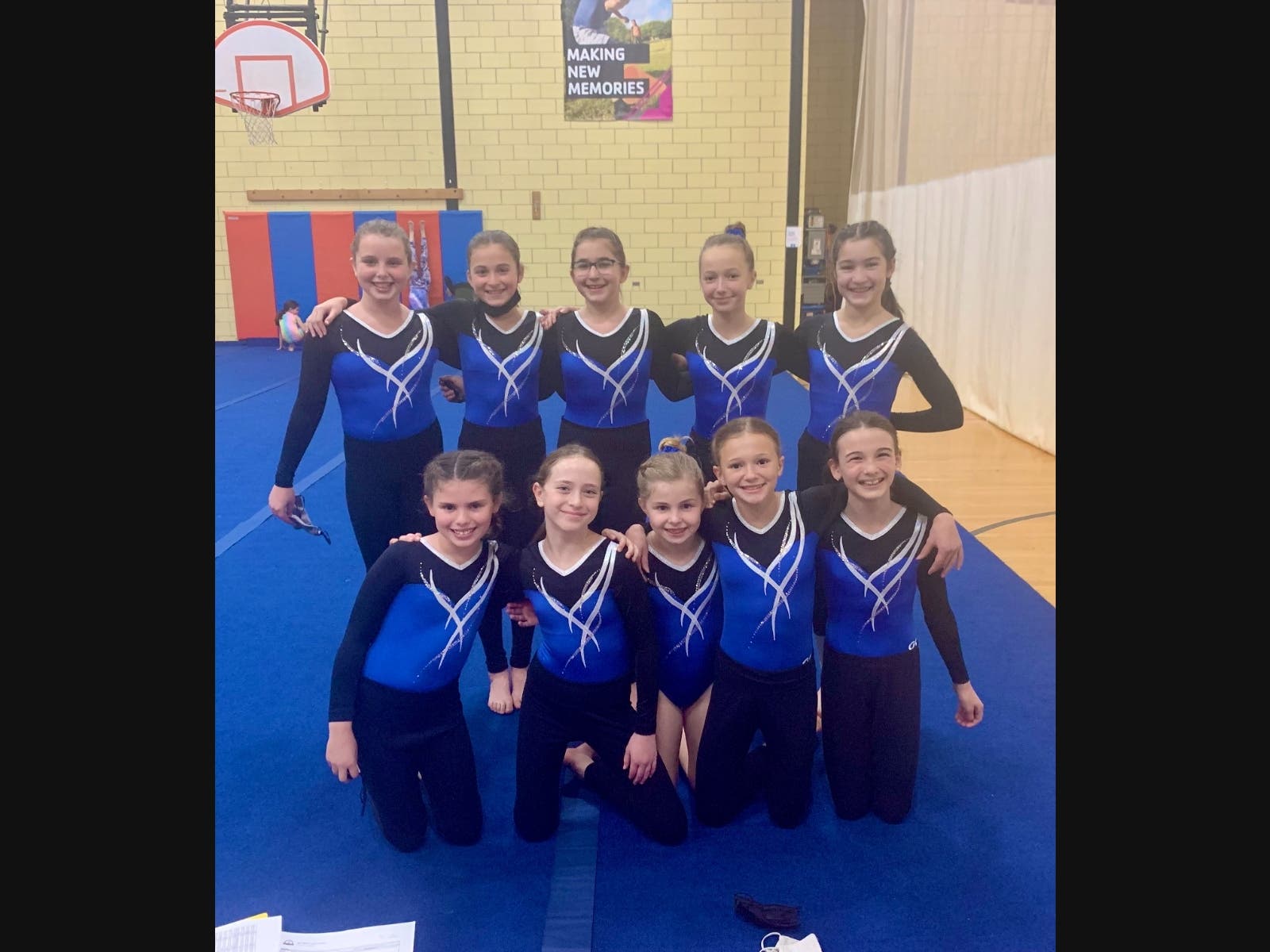 The NSYMCA gymnastics team brought home ten event championship medals as well as three all-around age group championships. 