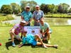 The North Suburban YMCA’s Community Strong Golf Outing and Patio Party was held at the Chevy Chase Country Club on July 21. Shown here are the “honorable Mentions” Best Dressed Team: Team Adreani of Norwood Builders.