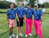 Caption: At the North Suburban YMCA’s Community Strong Golf Fundraiser, Team Silverman won for best dressed foursome, (from left) Miguel Dania, Anthony Shoemaker, Jamie Silverman and Dave Rogers.