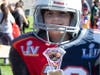 At the NSYMCA’s Fall Fest on Sunday Oct 22, an 11-year-old boy dressed in Tom Brady dueling jerseys proudly smiles at his win for “Most Creative Costume” in the Y costume contest.