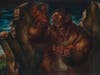 Titled, My Brother, artist Charles White depicts a man with outstretched hands emerging from a demolished structure, an art piece that hangs in the Gallery Gallery 262, at the Art Institute of Chicago.