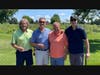 Team WLS-FM and Q101-FM pose on the course at the NSYMCA’s Community Strong Golf Fundraiser on July 18 (from left) Host of WLS-FM Morning Show, Dave Fogel, Marv Nyren, Jeff Hill and host of Q101 Morning Show, Brian Haddad.