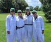 (from left) “The Masters Caddies” a honorable mention Best Dressed Foursome included Erika Phenner, Katie Rush, Carolyn Caruso and Caroline Karp at the 4th Annual NSYMCA Community Strong Golf Fundraiser on July 18th