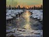 North Suburban YMCA’s Community Gallery for February features artist Lois Johnson, this painting is named Winterscape.