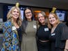 Friends enjoy an end of the night photo at the NSYMCA Community Strong Fundraising Dinner on April 25, 2025 (left to right:  Kim Nyren, Kelly Chabebe, Kelly Young and Kathy Fielding)